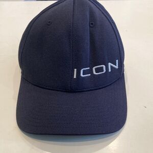 Flexfit ICON blue baseball cap with embroidered logo size large to extra-large